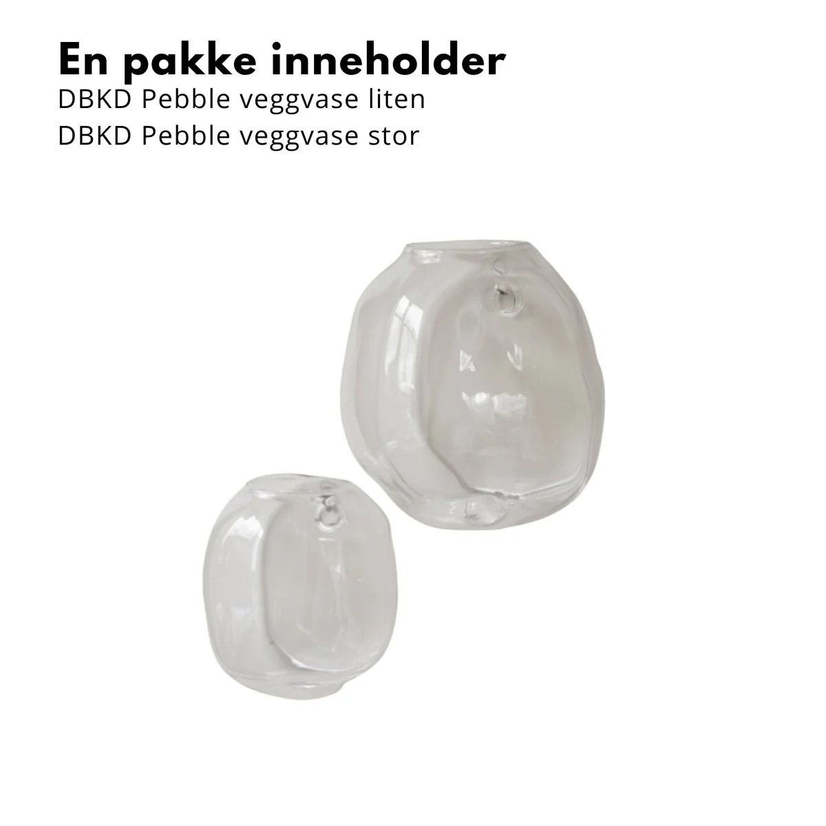 2-pk DBKD Pebble veggvase liten + stor - Image 2