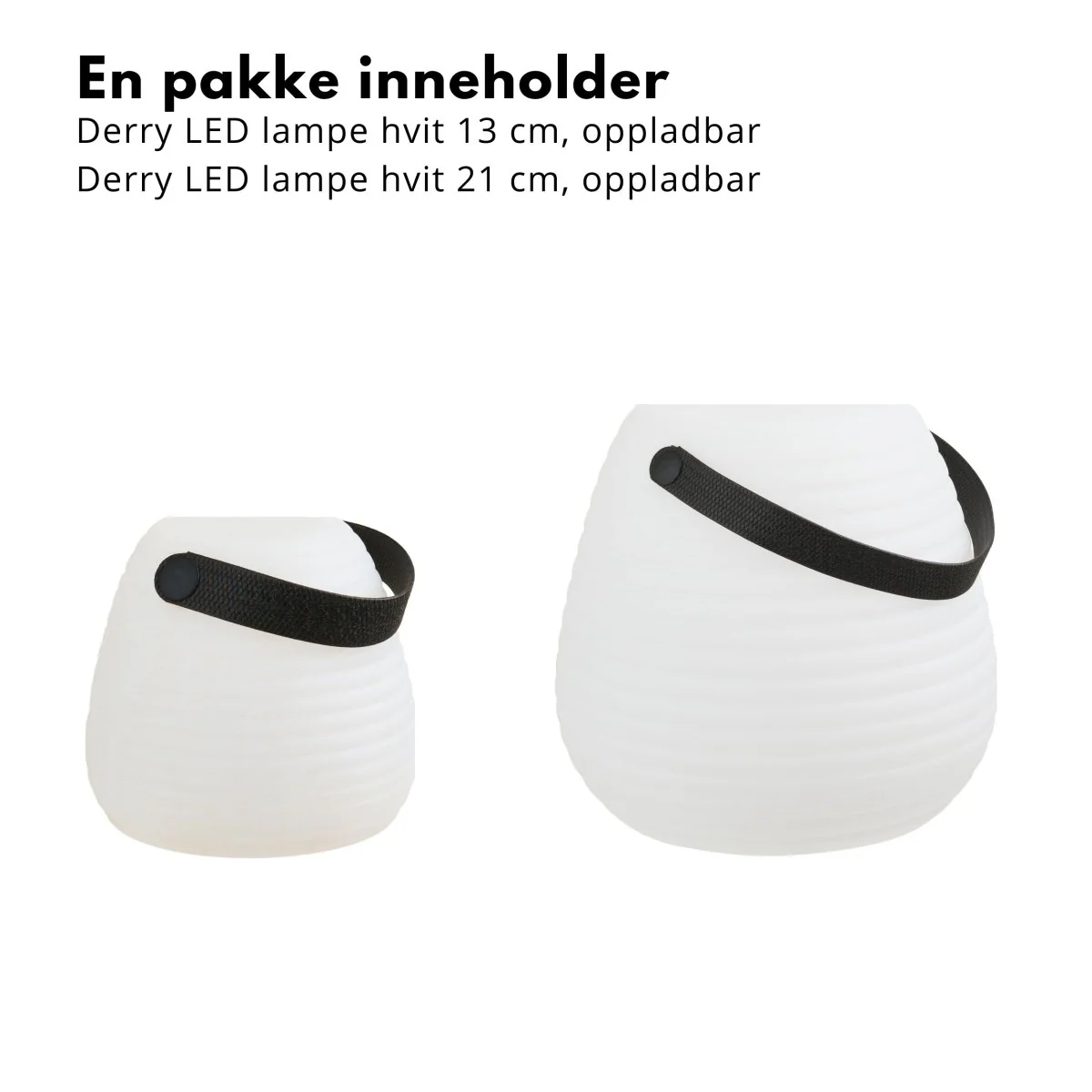 2-pk Derry LED lampe, oppladbar - Image 2