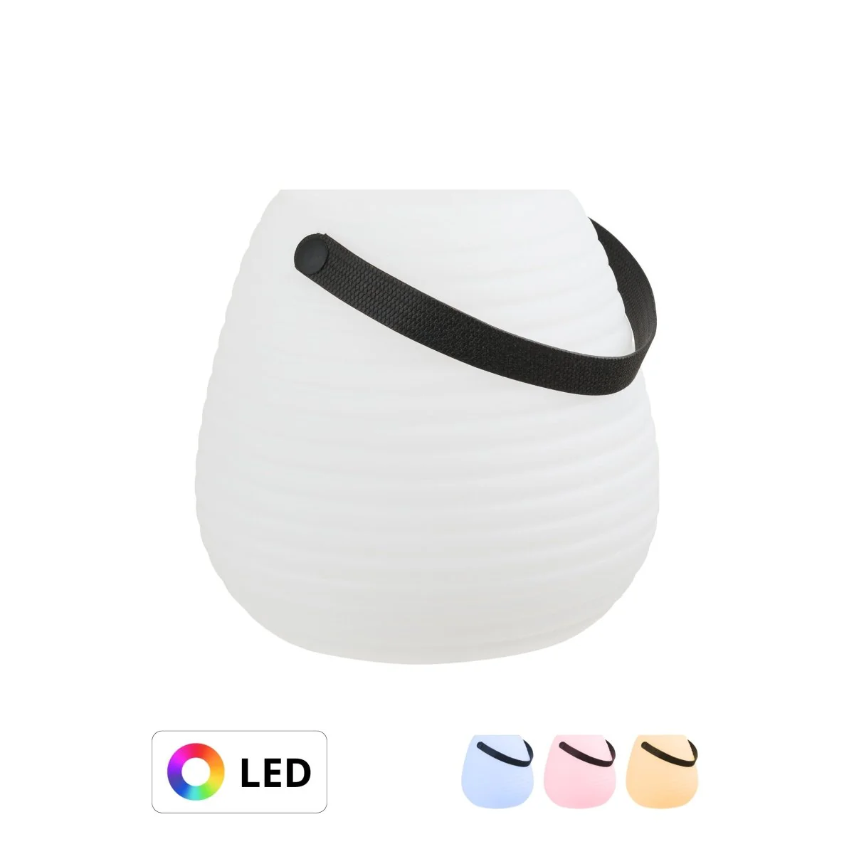 Derry LED lampe hvit 21 cm, oppladbar