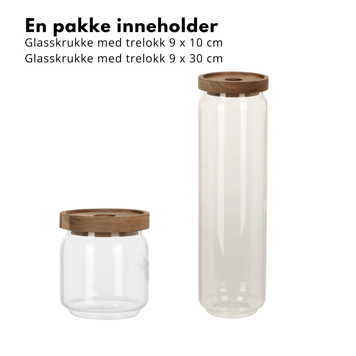 2-pk Glasskrukker med trelokk - Image 2