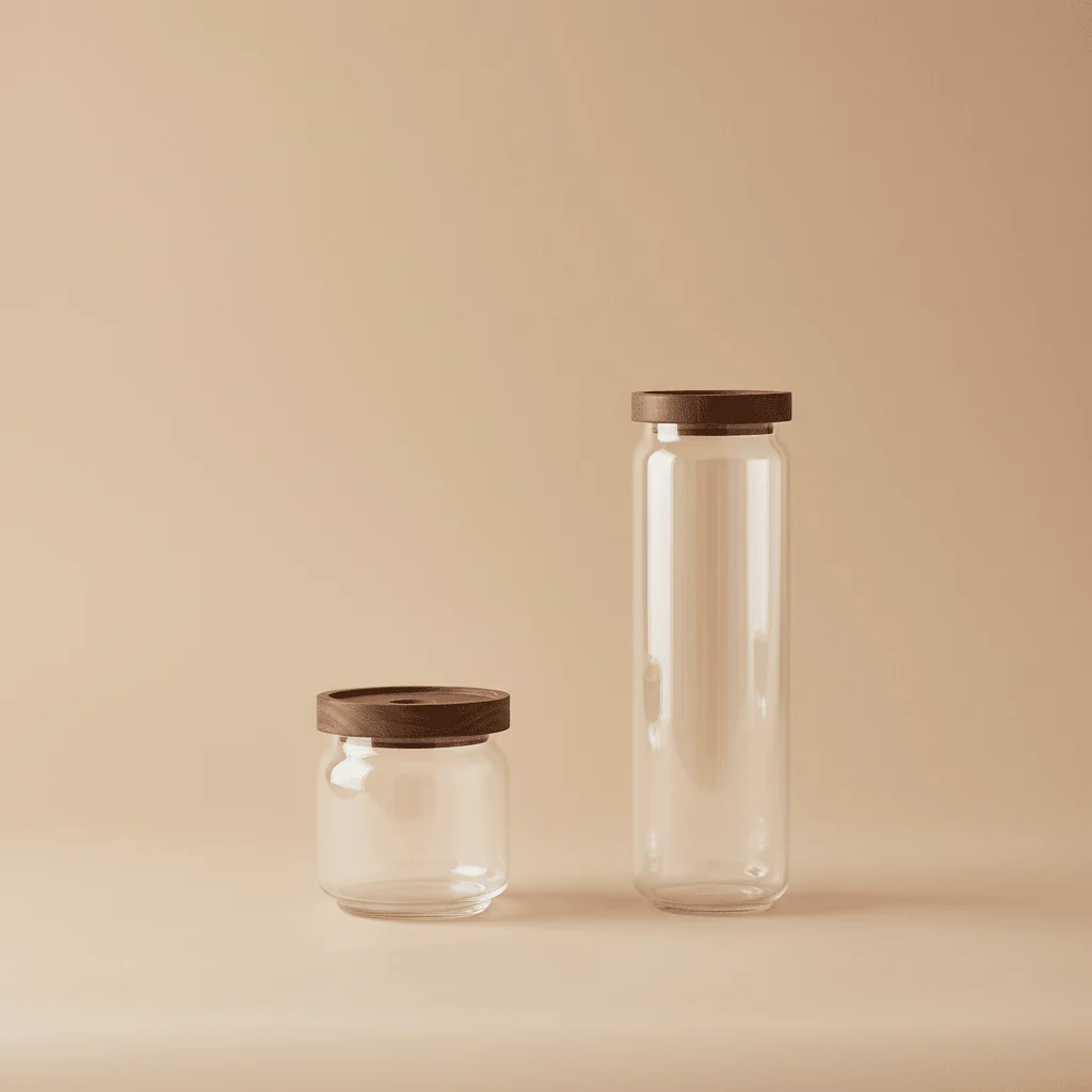2-pk Glasskrukker med trelokk - Image 5