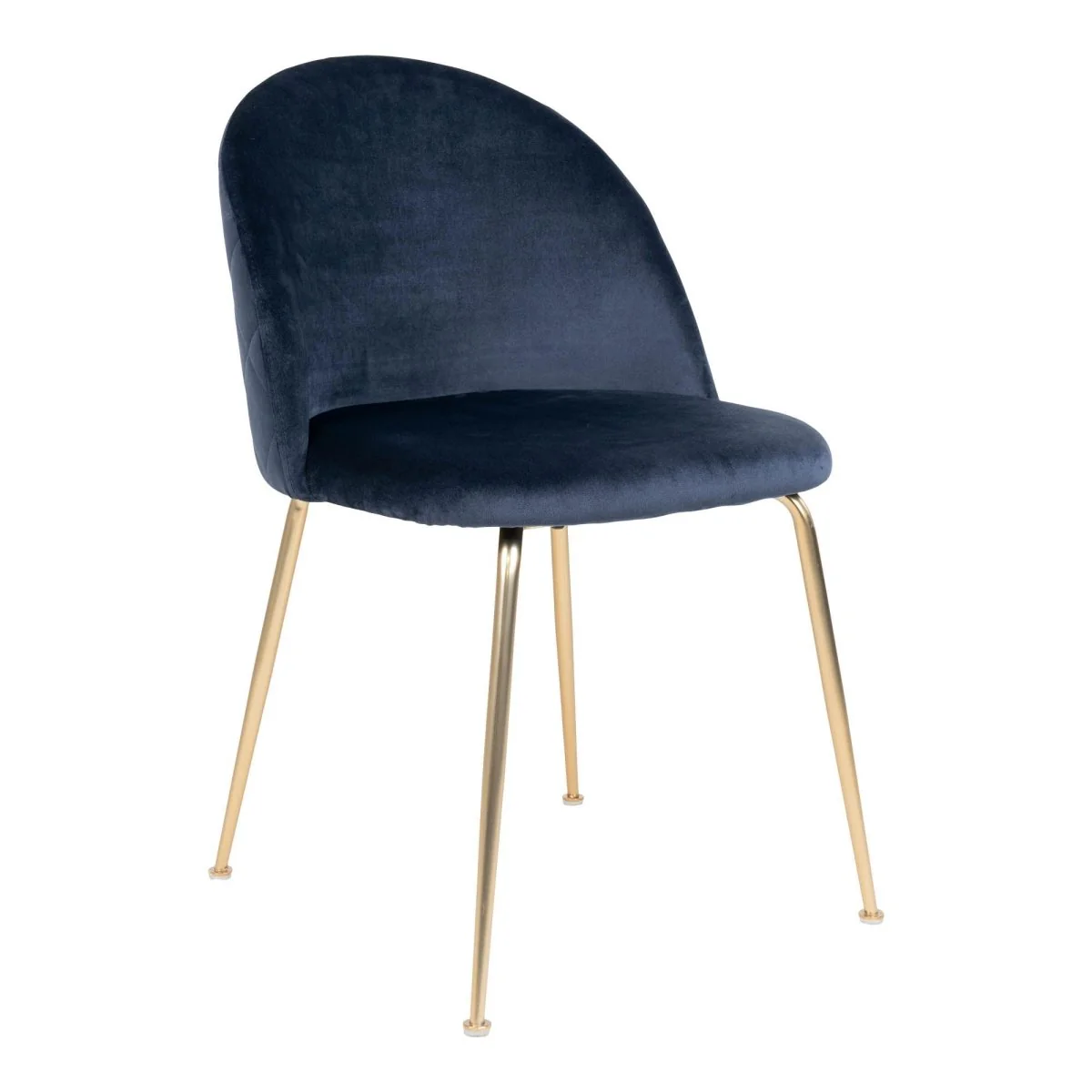 2-pk Geneve velvet blå spisestol - Image 3