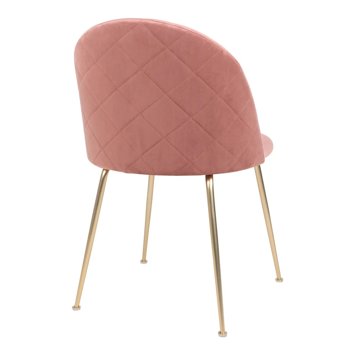 2-pk Geneve velvet rosa/messing spisestol - Image 10
