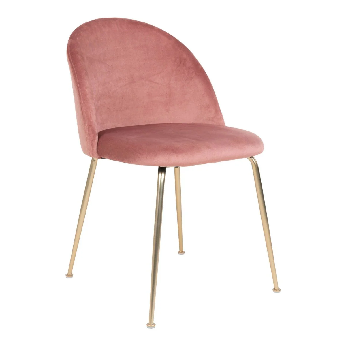 2-pk Geneve velvet rosa/messing spisestol - Image 11