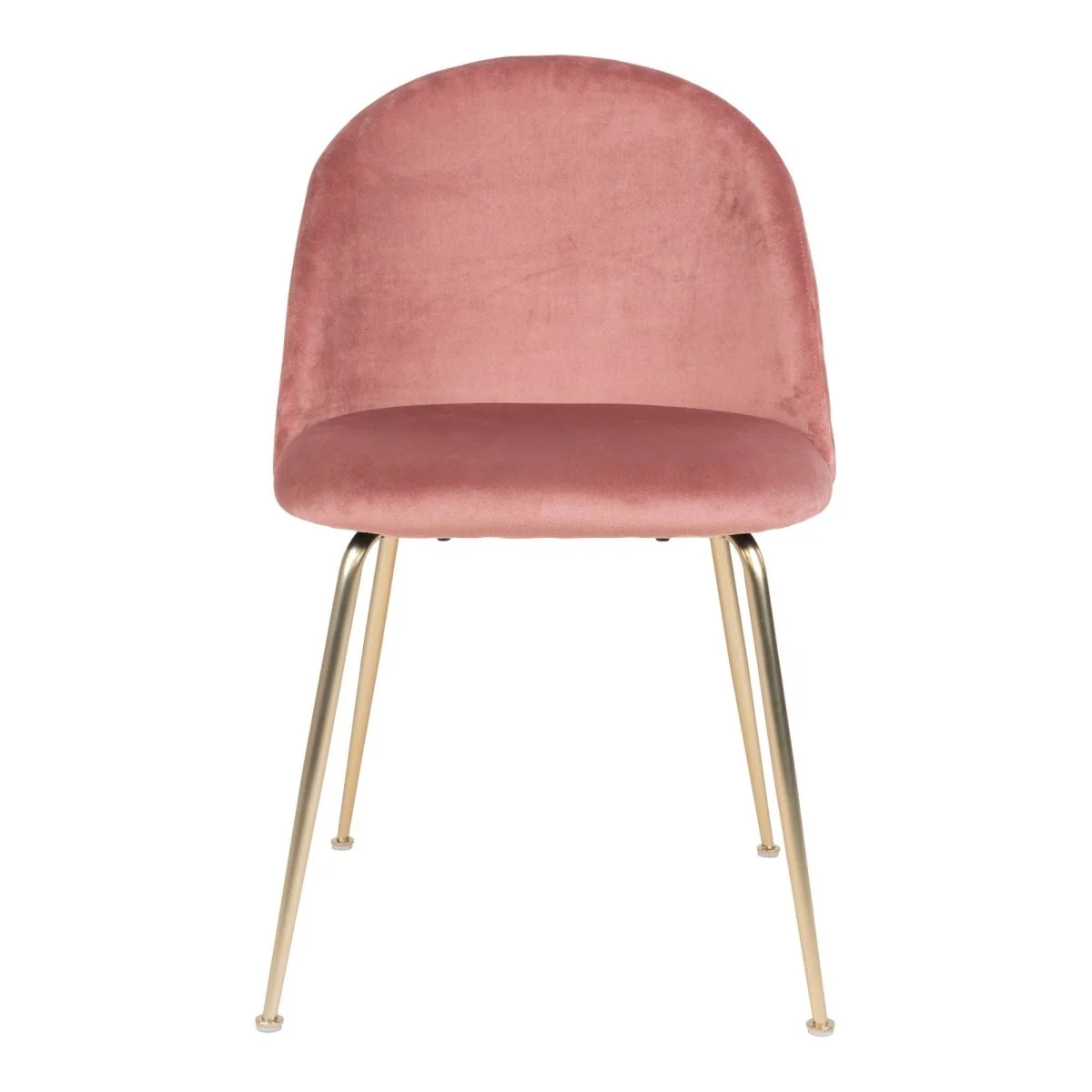 2-pk Geneve velvet rosa/messing spisestol - Image 6