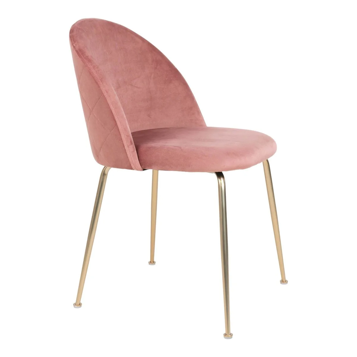 2-pk Geneve velvet rosa/messing spisestol - Image 8