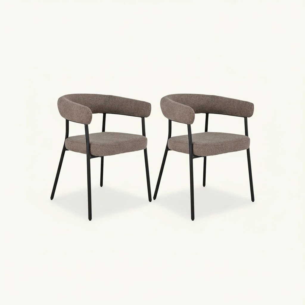 2-pk Trivio spisestol brun