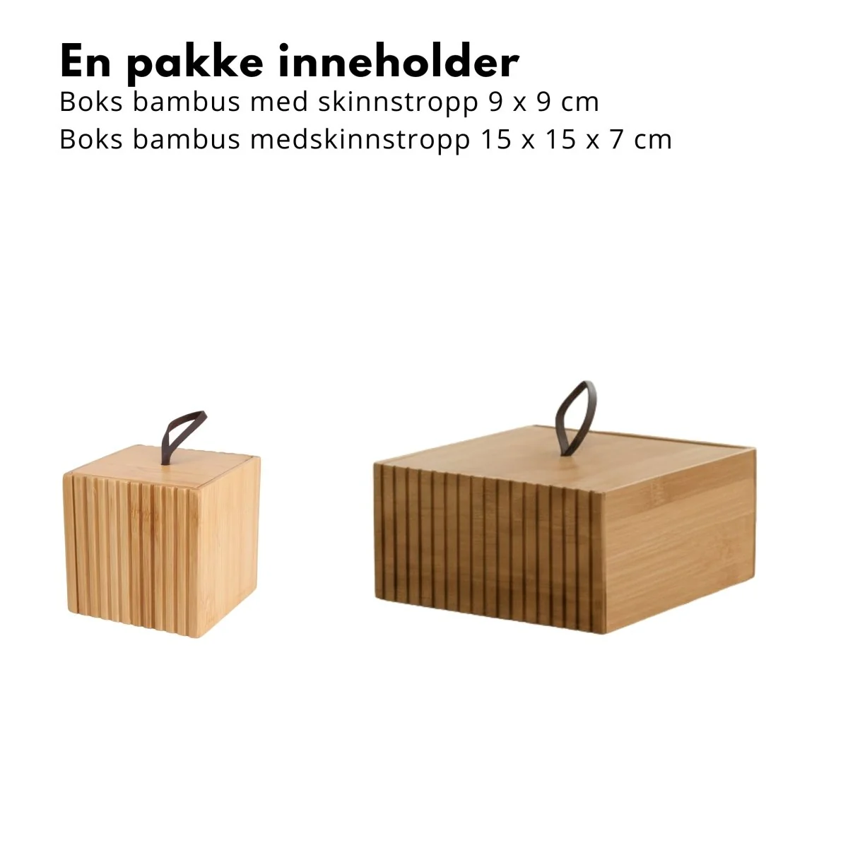 2-pk oppbevaringsbokser bambus - Image 2