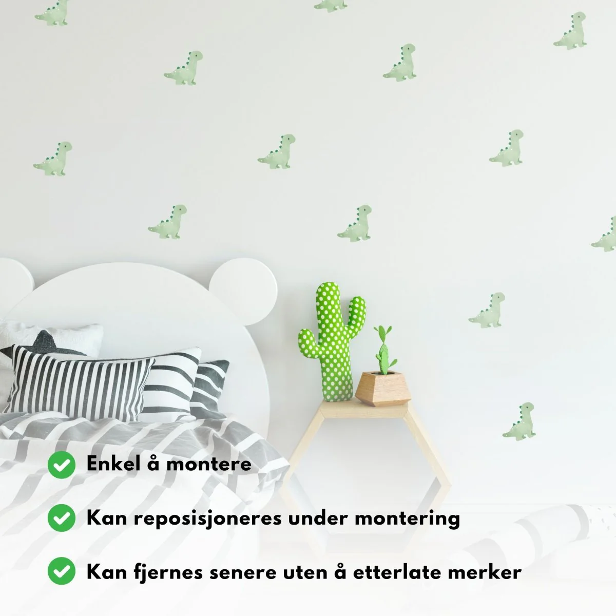 25-pk Dino klistremerker, grønn - Image 3