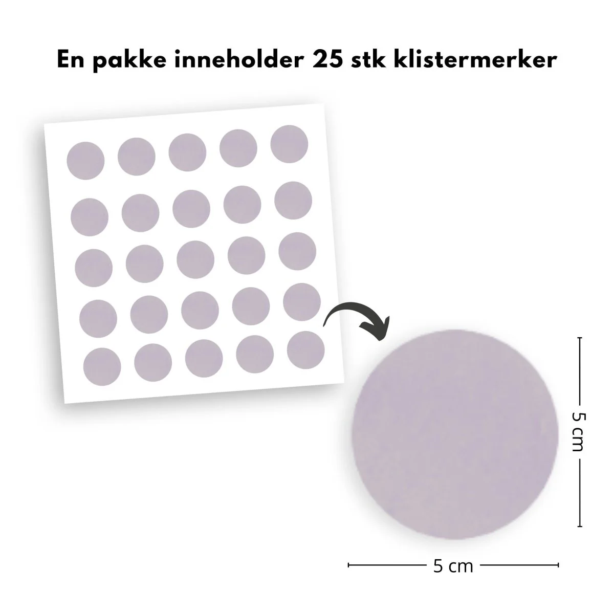 25-pk prikker klistremerker, lilla - Image 2