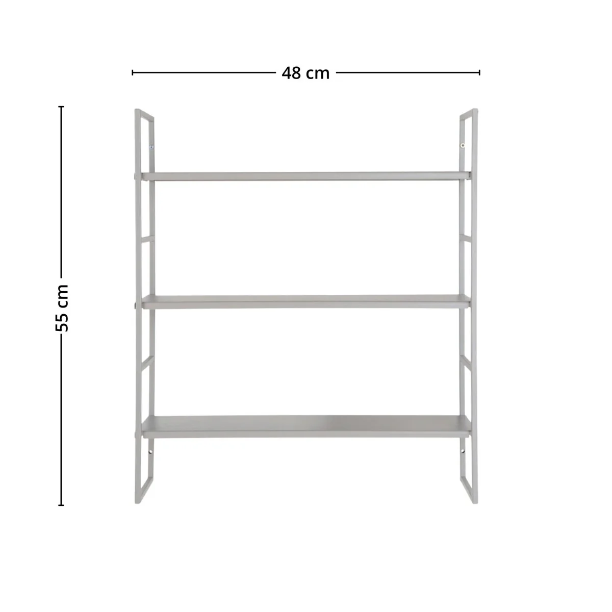 Beja hyller stål kjølig grå 48 x 17 x 55 cm - Image 5