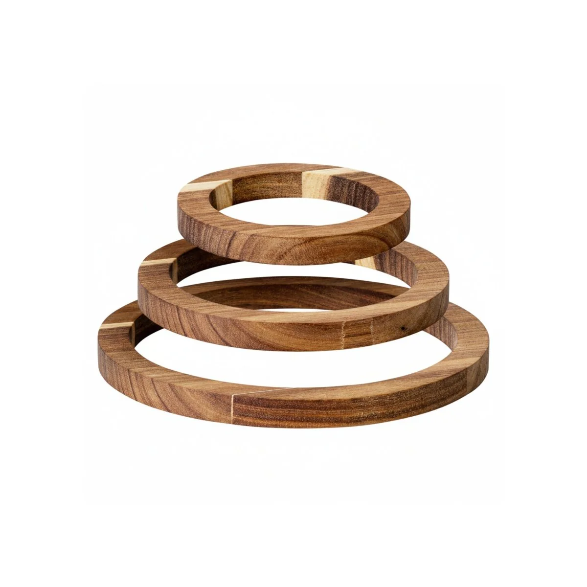 3-pk Gryteunderlag akasietre dia: 12-20 cm - Image 3