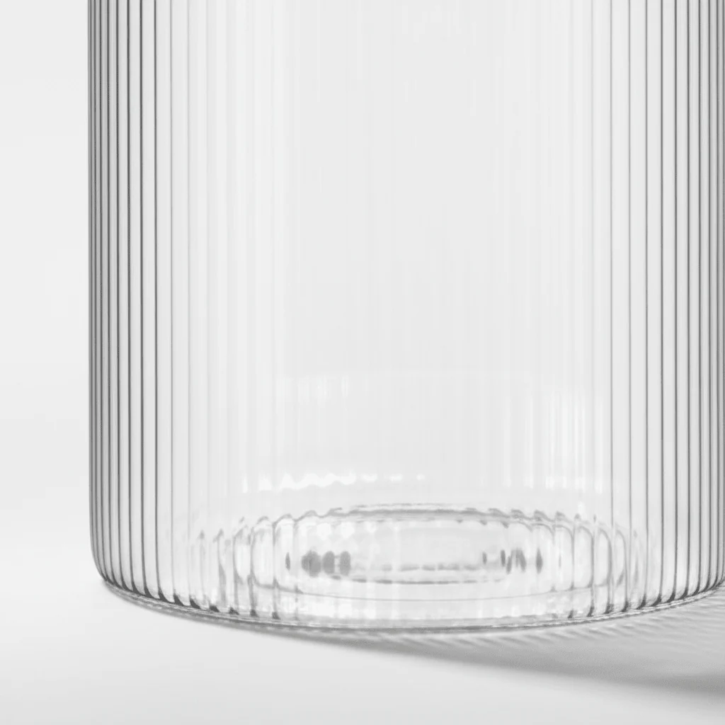 3-pk krukke rillet glass 1650 ml - Image 3