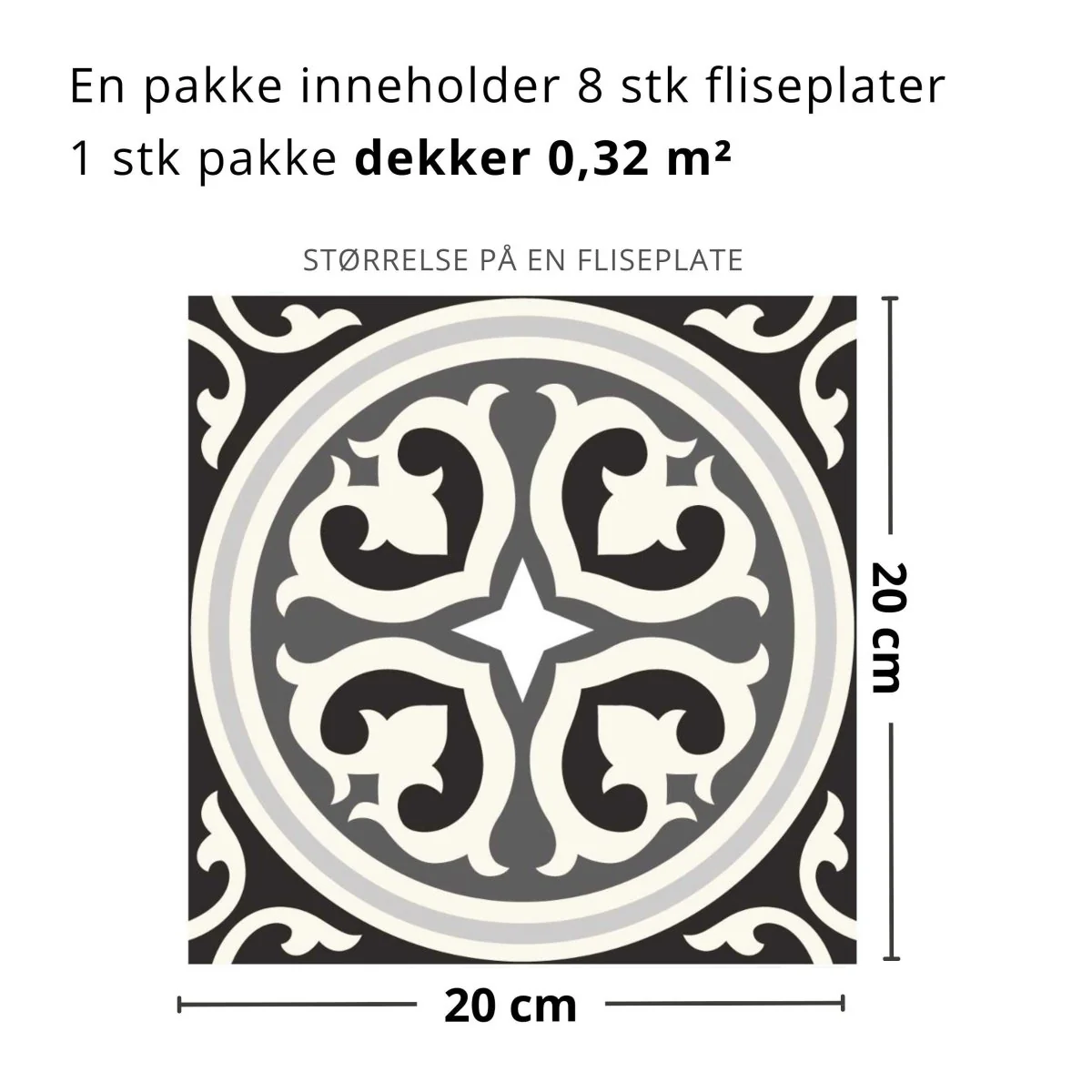 8-pk Evora selvklebende fliser - Image 2