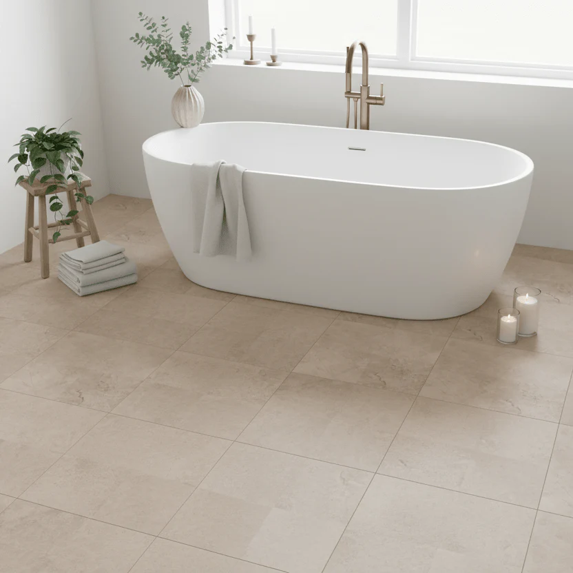 8-pk Amsterdam beige betonglook selvklebende fliser 40 x 40 cm - Image 5