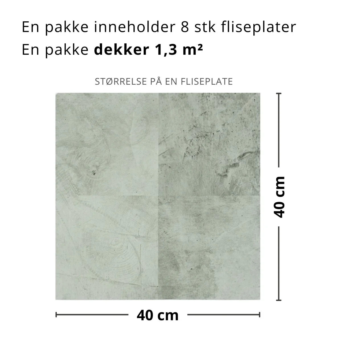 8-pk Amsterdam spearmint selvklebende fliser 40 x 40 cm - Image 3