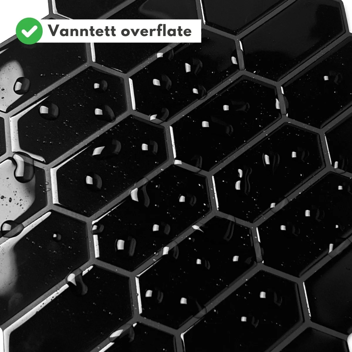 Vareprøve: Alexandra sort selvklebende veggfliser - Image 7