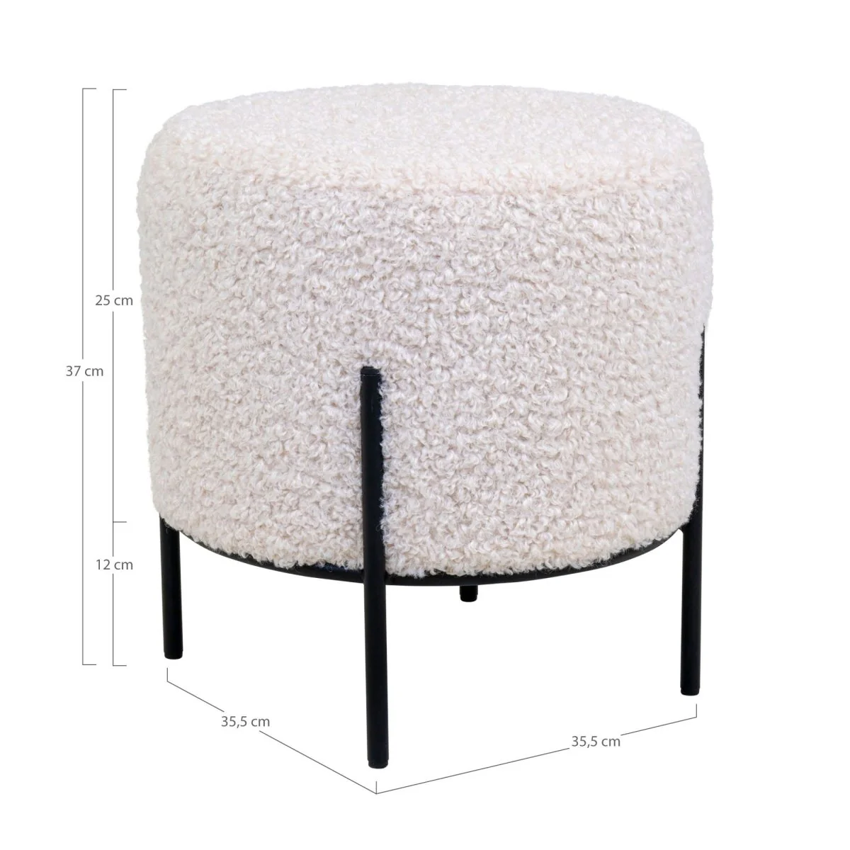 Alford puff hvit ø35 cm - Image 4