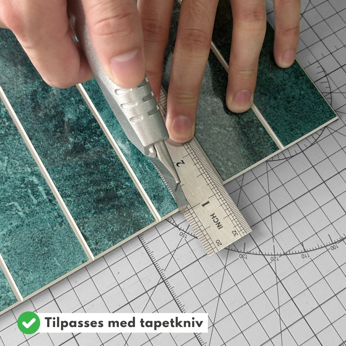 Alma gloss grønn selvklebende veggfliser - Image 5