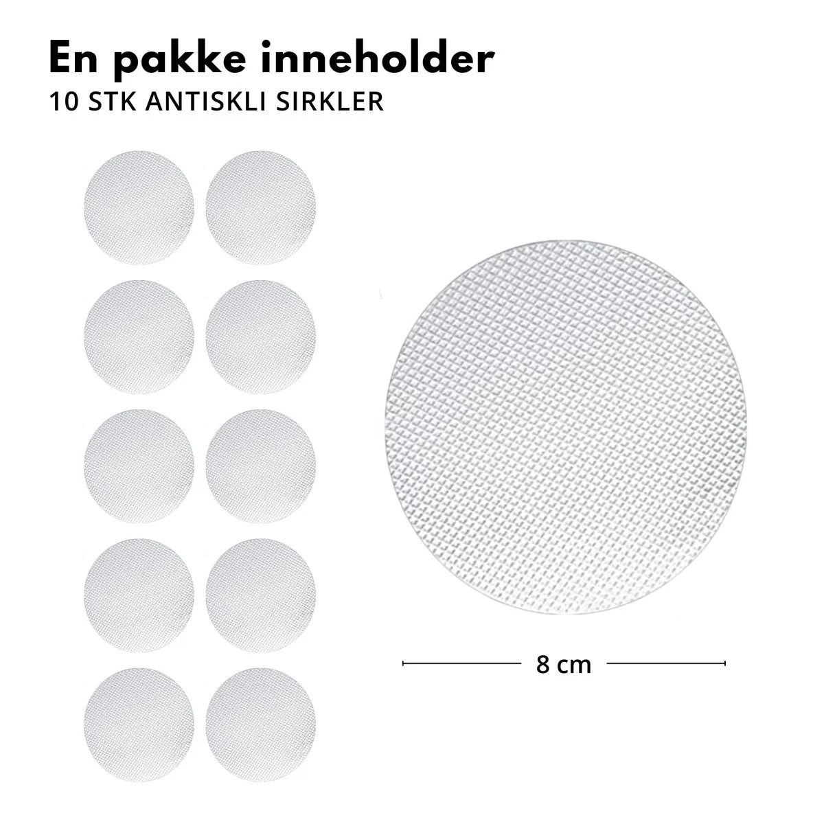 10-pk Selvklebende antiskli rund, transparent - Image 2
