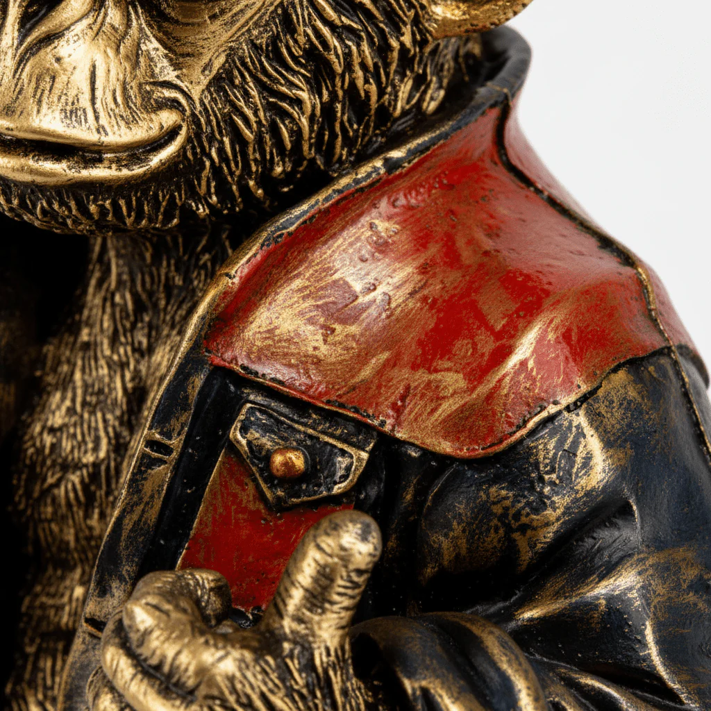 Rockeape figur antikkgull - Image 2