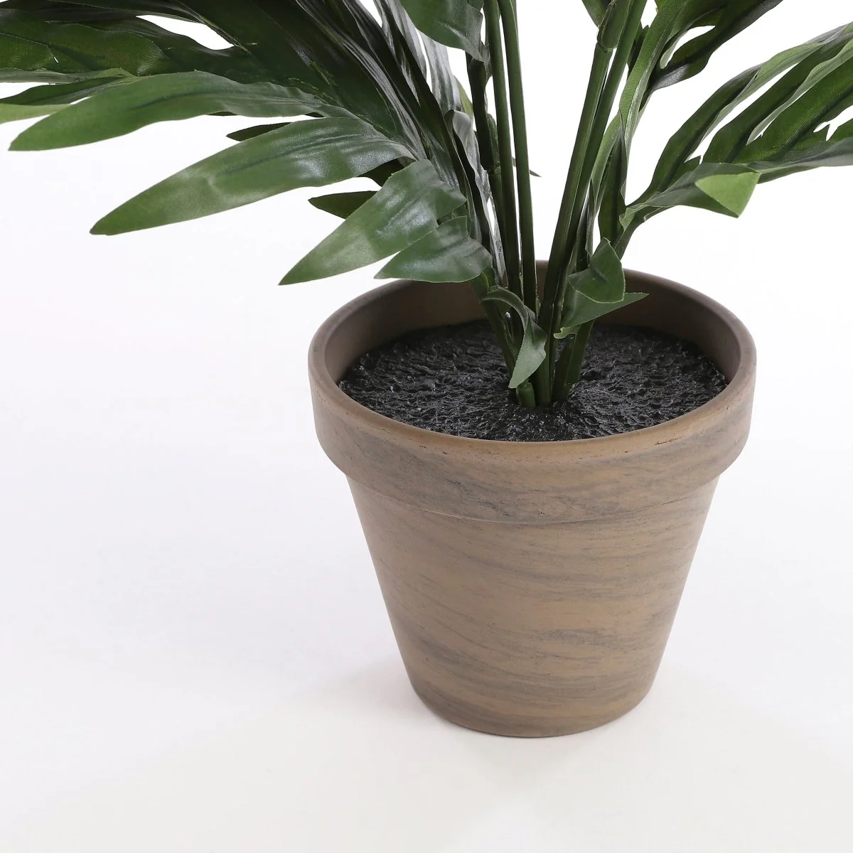 Areca palme kunstig grønn med potte 80 cm - Image 3