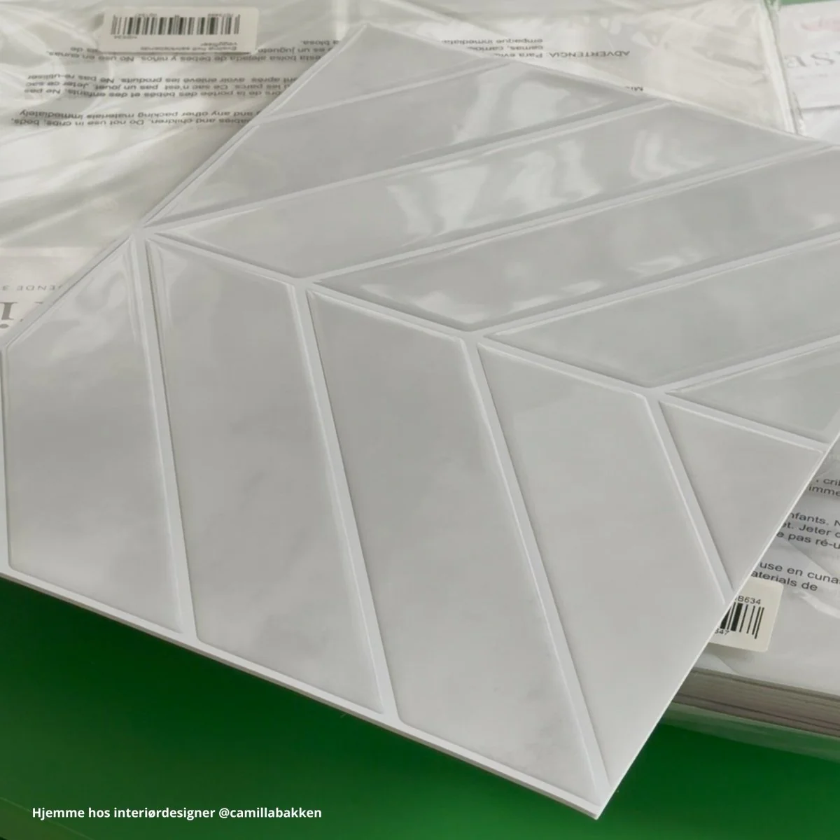 10-pk Evelina hvit selvklebende veggfliser - Image 3
