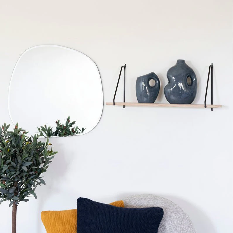 Arnhem vegghylle trehylle sort ramme 65 x 17 cm - Image 3