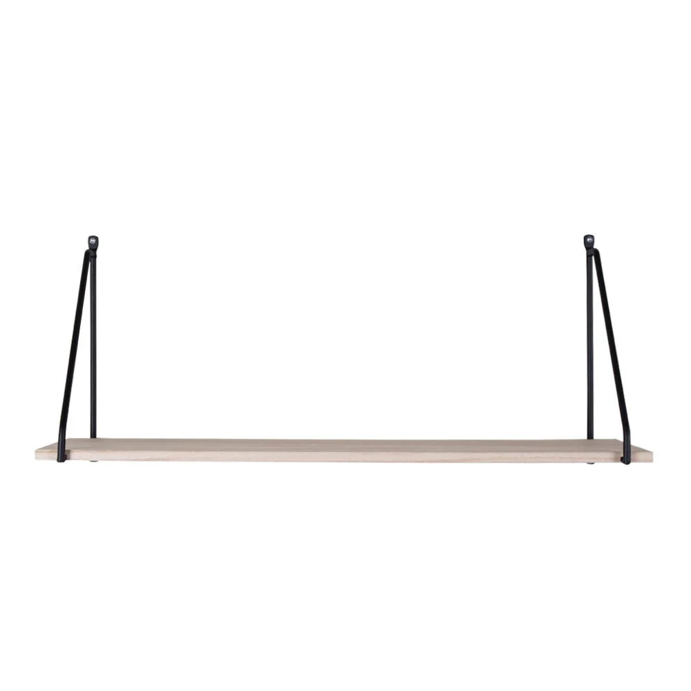 Arnhem vegghylle trehylle sort ramme 65 x 17 cm - Image 8