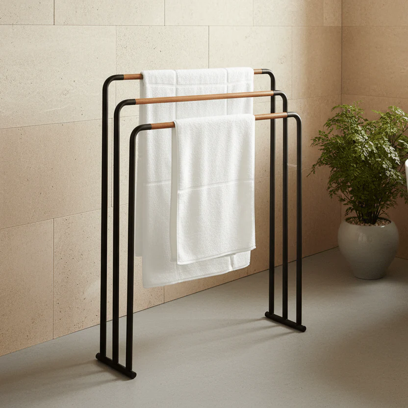 Håndklehenger sort 70 x 83 cm - Image 3