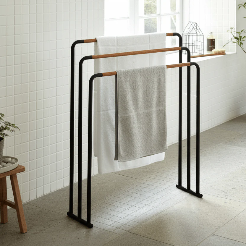 Håndklehenger sort 70 x 83 cm - Image 6