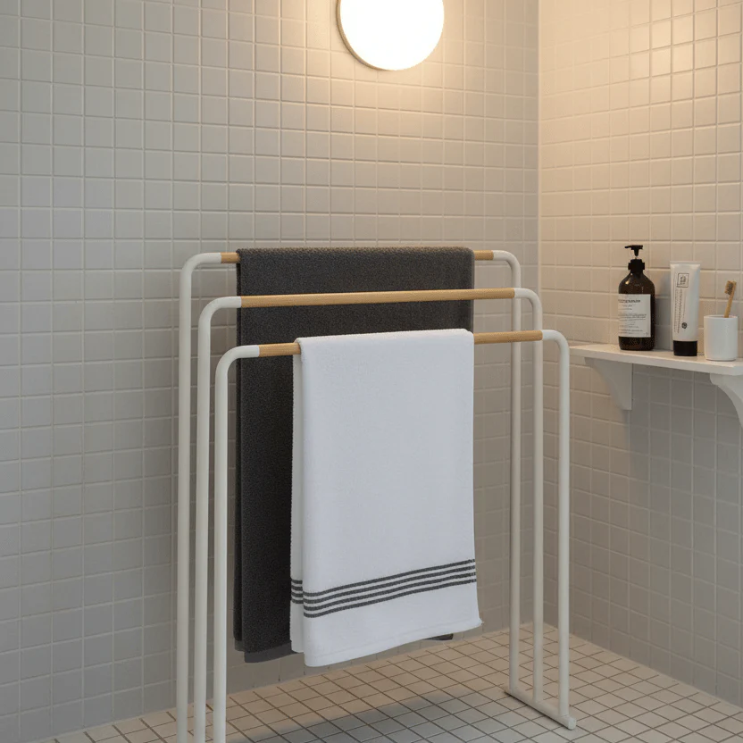 Håndklehenger hvit 70 x 83 cm - Image 3