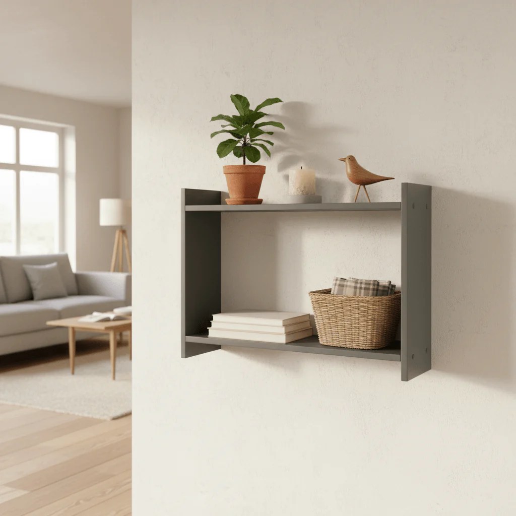 Bamberg vegghylle grønn 50 x 14,5 x 35 cm