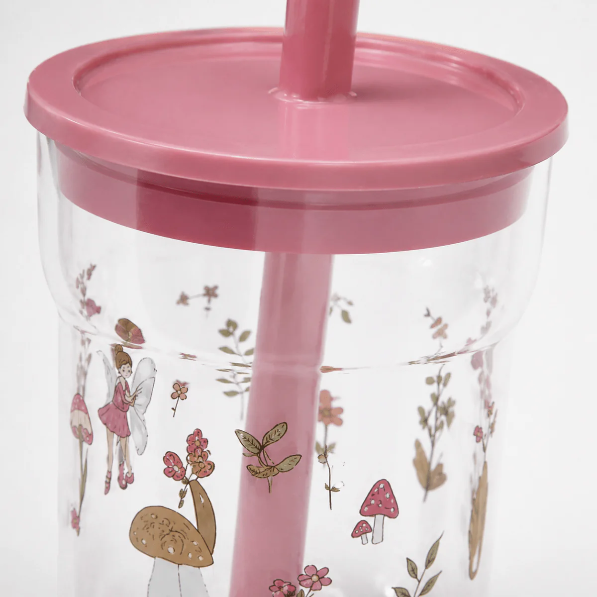 Barneglass med sugerør rosa Mio 250 ml - Image 2