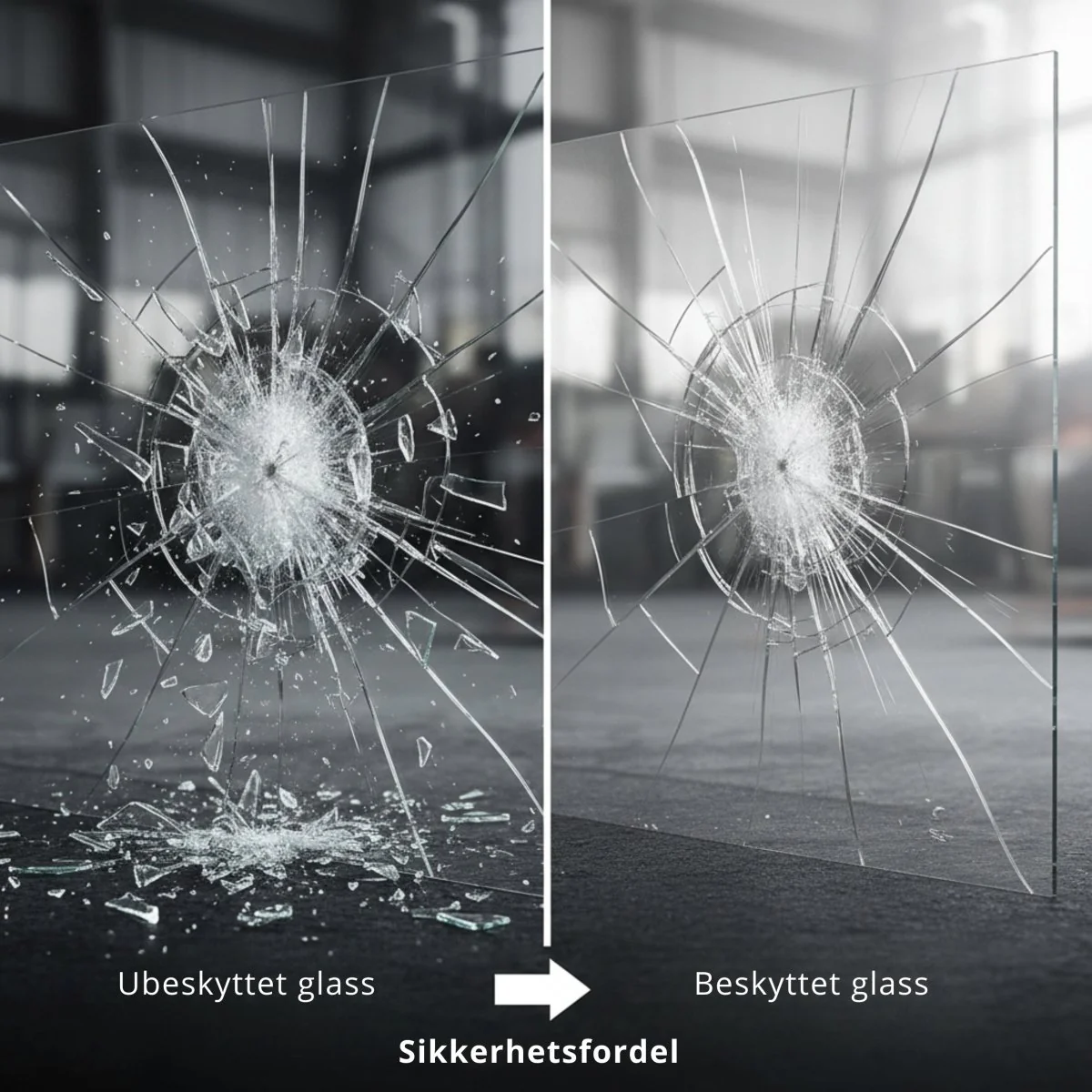 Sikkerhetsfolie transparent for glass og speil - Image 2