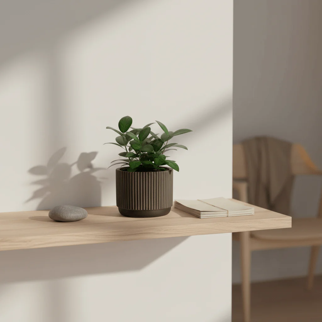 Blomsterpotte Keramikk Svart/Brun Liten - Image 3