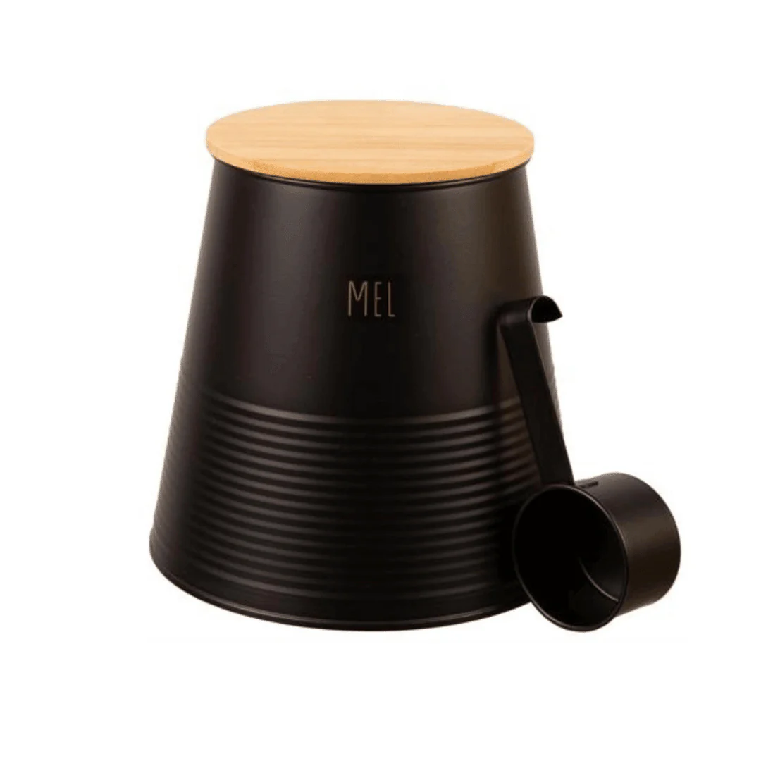 Boks mel sort metall 17,5 cm - Image 4
