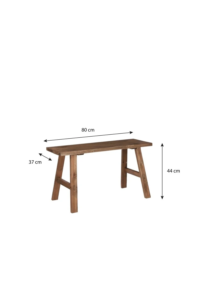 Bold benk liten i tre natur 80 cm - Image 4
