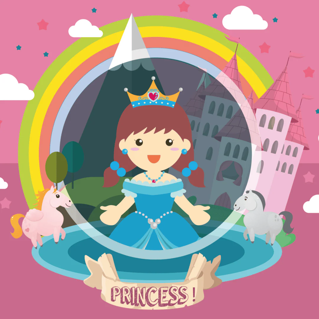 Bordbrikke prinsesse, rosa - Image 4