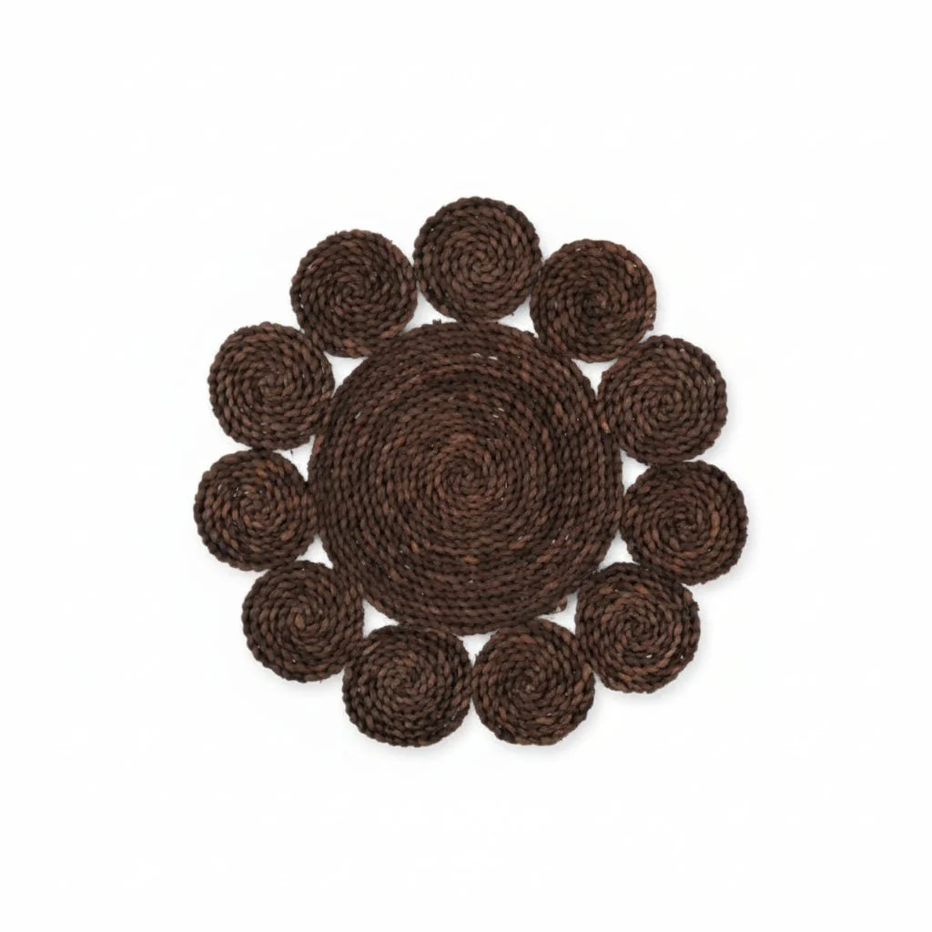 Bordbrikke rund mørk brun - Image 6