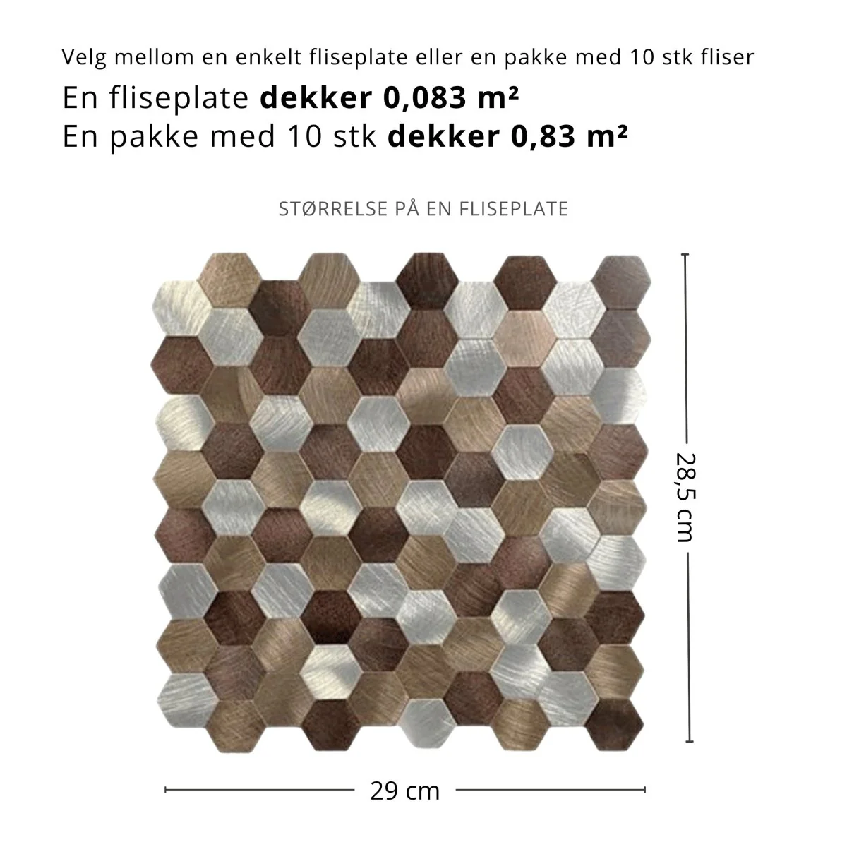 Bronse selvklebende veggfliser - Image 3