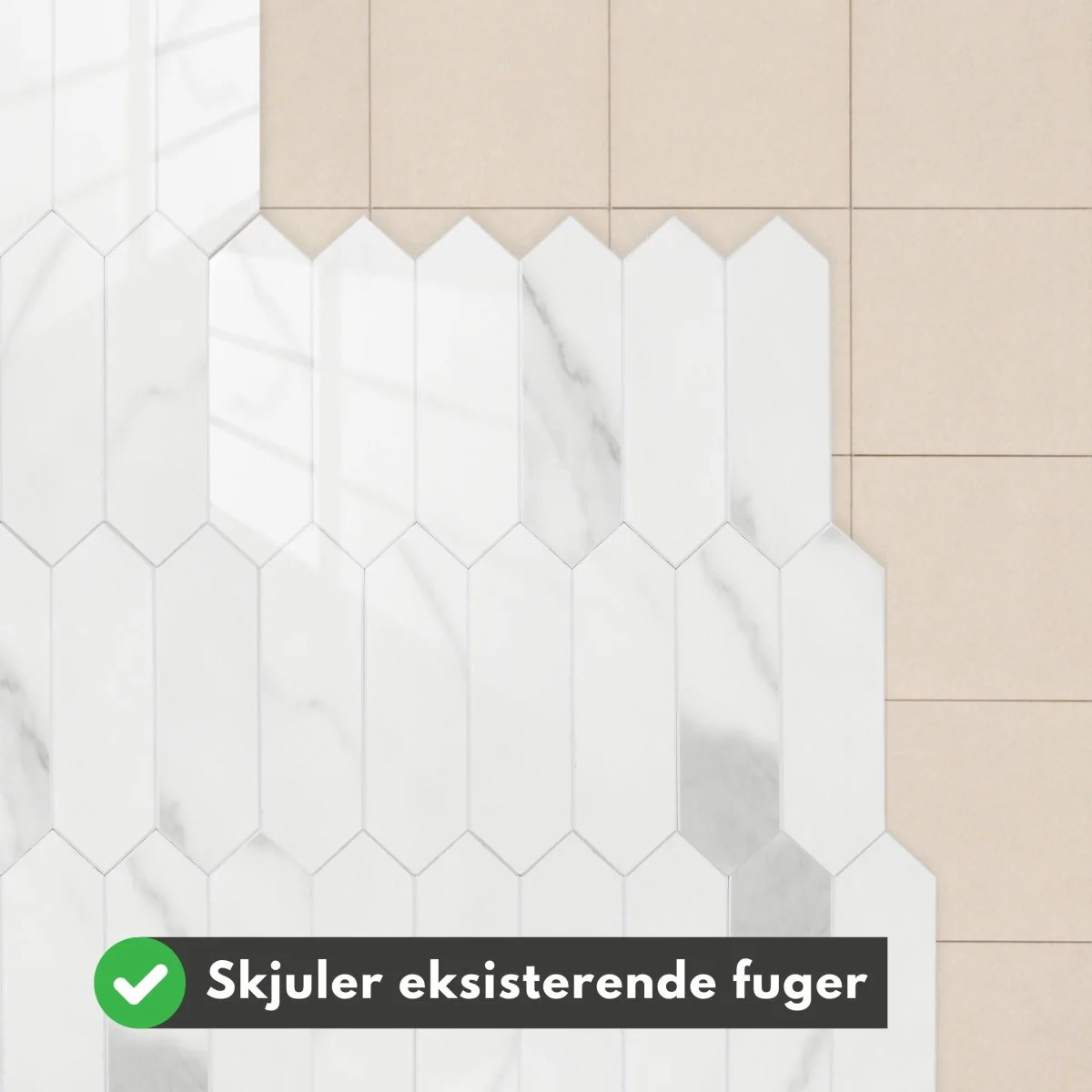 Caia lang hexagon selvklebende veggfliser - Image 4