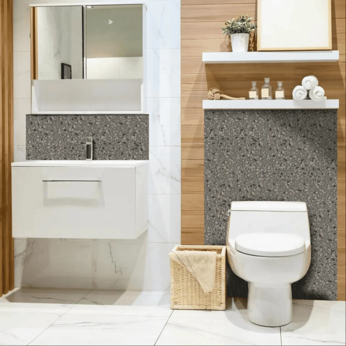 Vareprøve: Clemont terrazzo selvklebende fliser - Image 4
