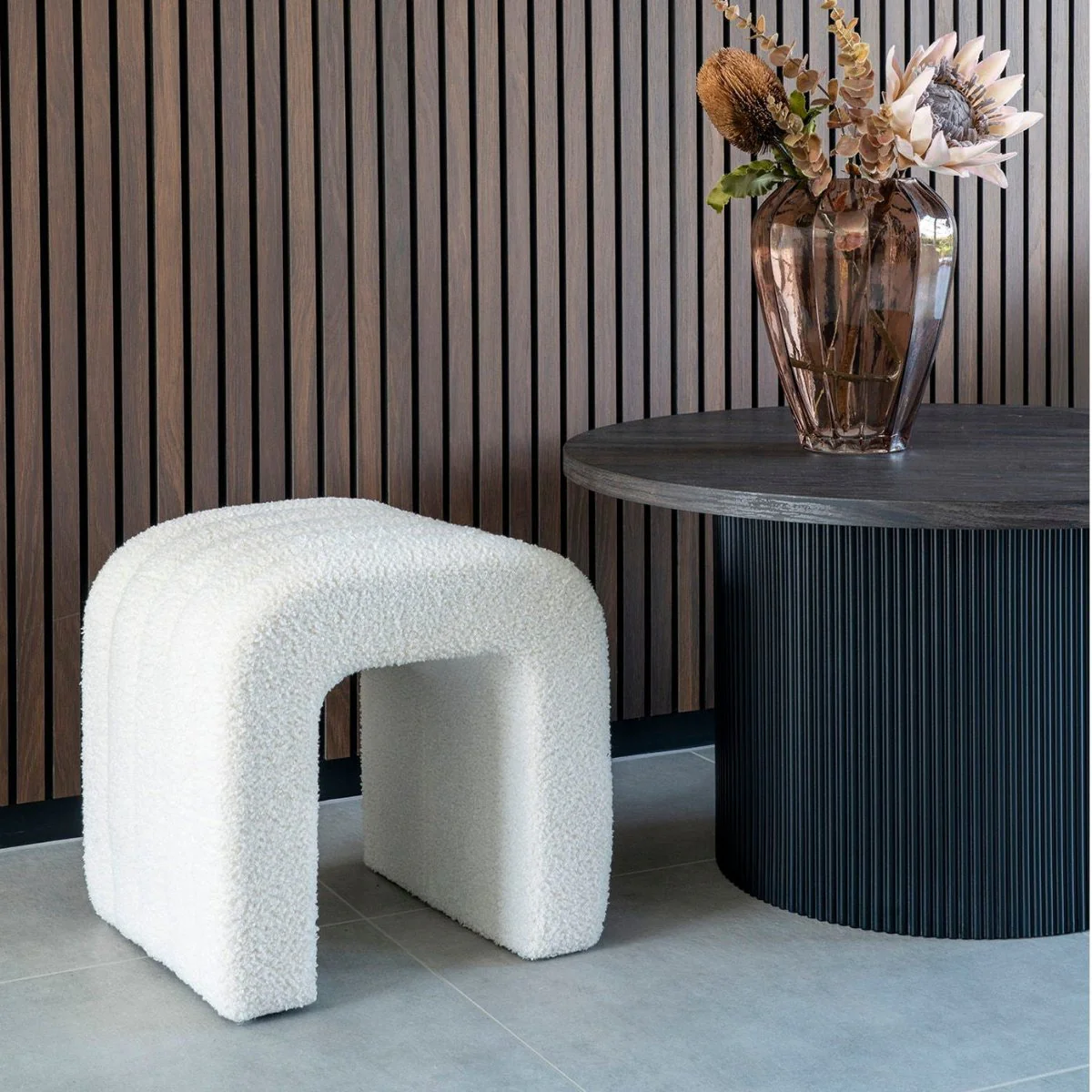 Colma puff hvit 42 x 41 x 36 cm - Image 3