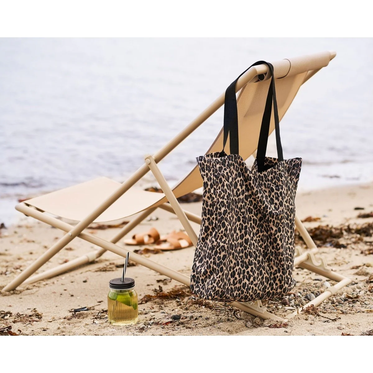 Curtis strandstol, tekstil taupe - Image 12