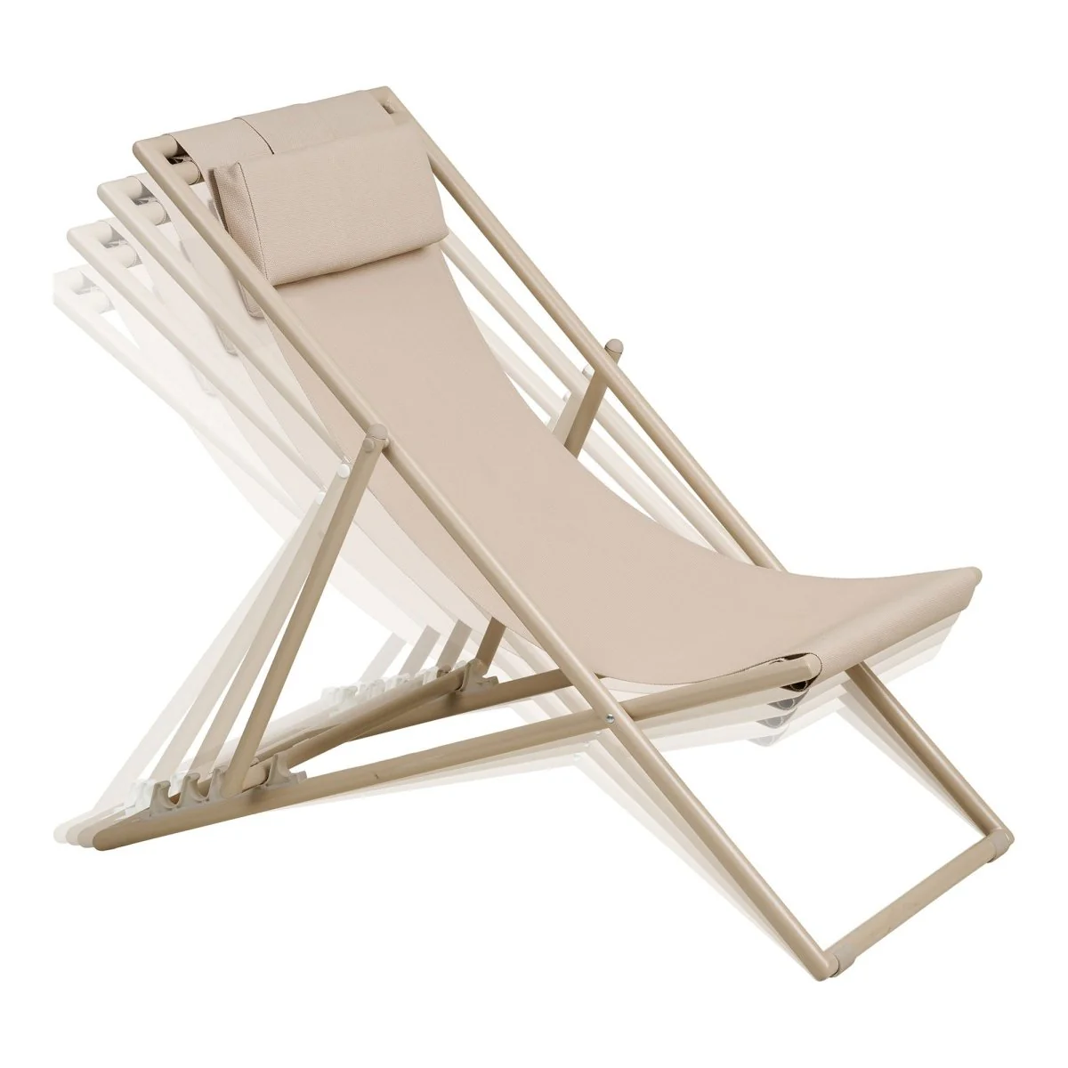 Curtis strandstol, tekstil taupe - Image 2