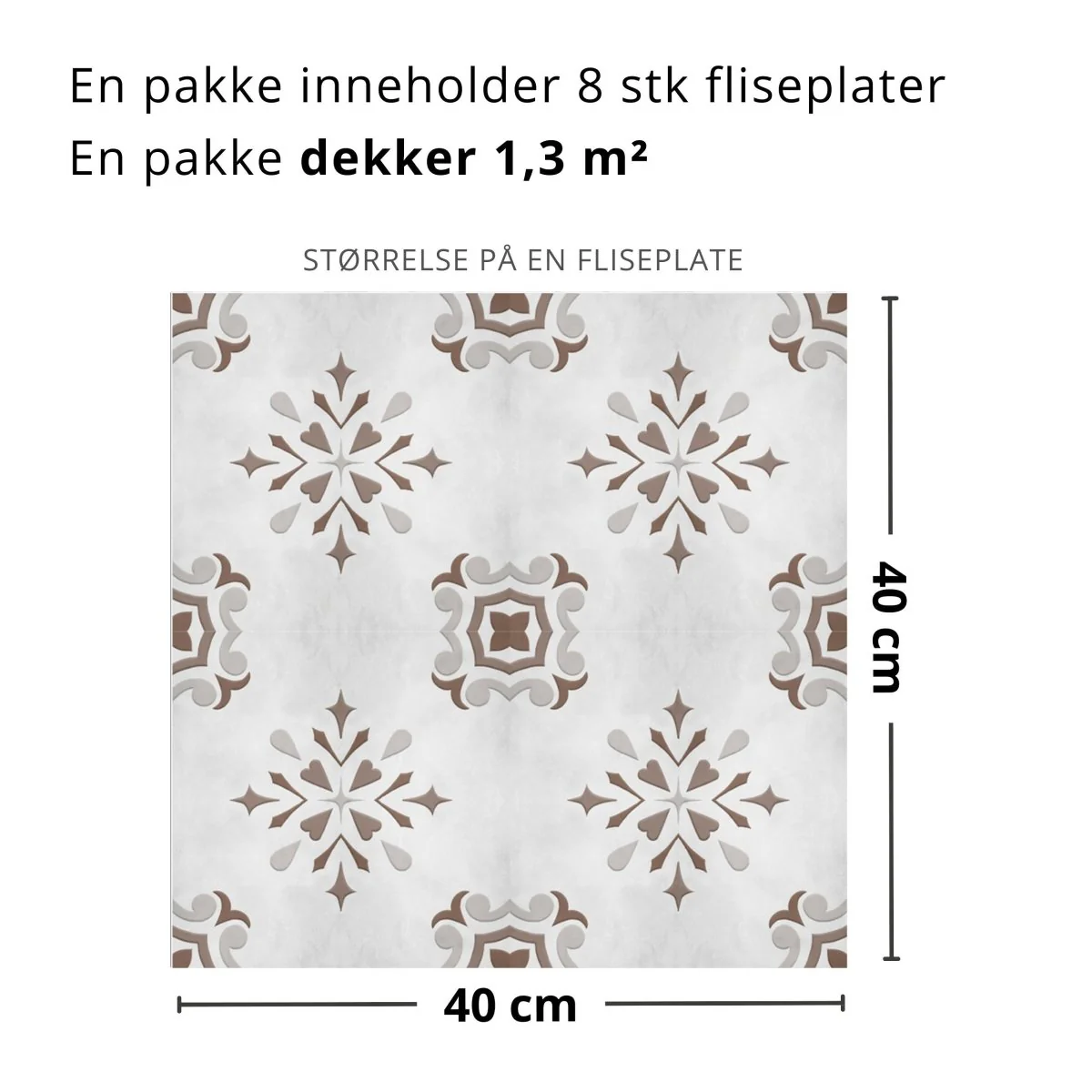 8-pk Dahn selvklebende fliser - Image 2