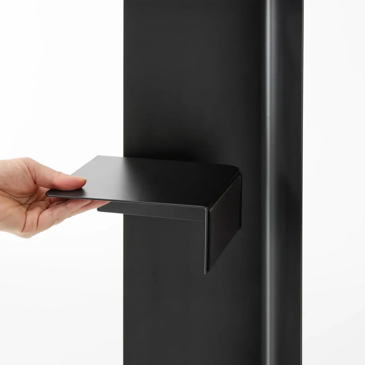 Diskré toalettpapirholder med hjul sort 80,5 cm - Image 3