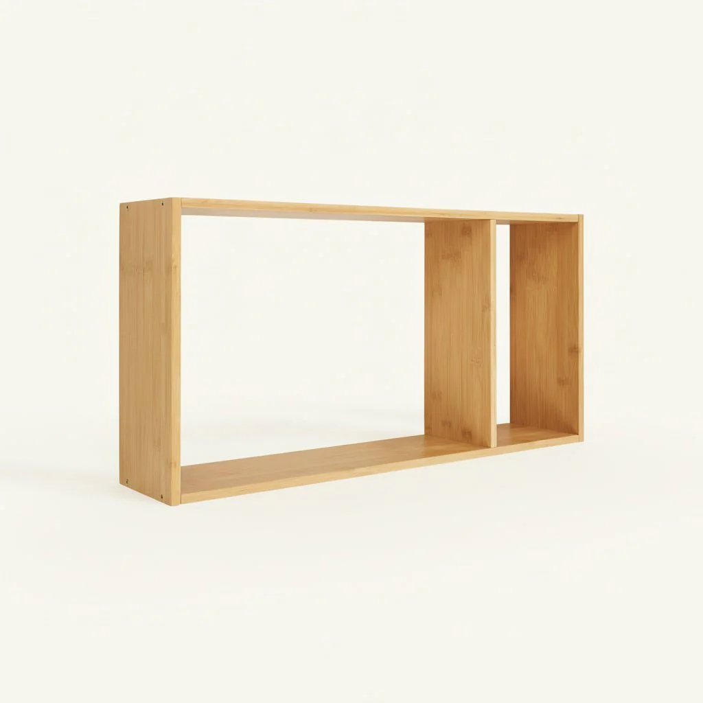 Ember vegghylle bambus natur 70 x 15 x 35,5 cm - Image 8