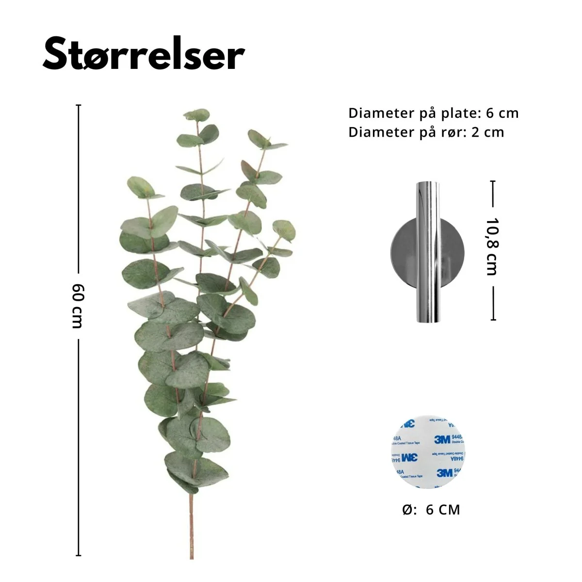 Eucalyptus & Manhattan veggvase, sølv - Image 8
